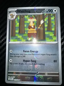Pokemon Watchog Master Ball Reverse Holo Card Sv: White Flare 073/086 English - Image 1