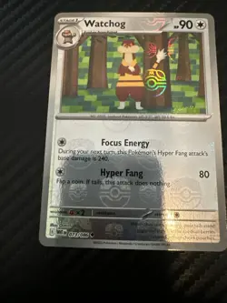 Pokemon Watchog Master Ball Reverse Holo Card Sv: White Flare 073/086 English - Image 2