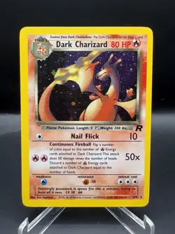 Dark Charizard - 4/82 - Pokemon Team Rocket Unlimited Holo Rare Card WOTC LP - Image 1