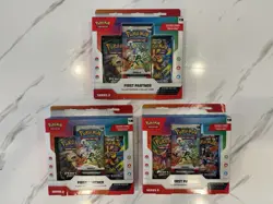 New Lot of 3 Pokemon TCG First Partner Pack Illustration Collection Series 2 - Image 1