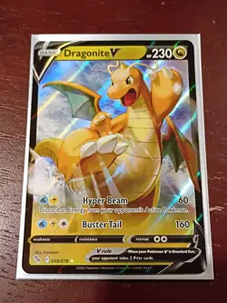 Pokemon TCG Dragonite v Full Art Holo Ultra Rare Card 049/078 NM - Image 1