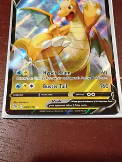 Pokemon TCG Dragonite v Full Art Holo Ultra Rare Card 049/078 NM - Image 3