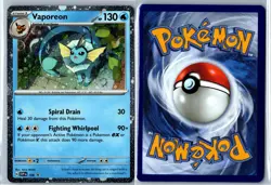 Vaporeon (Cosmos Holo) Holo Scarlet & Violet Promo 168 Promo Holo Near Mint - Image 3