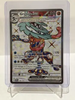 Greninja ex 198/167 Ultra Rare Full Art Twilight Masquerade Pokemon Card NM - Image 1
