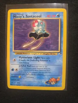 Pokemon Misty's Tentacool 32/132 Gym Heroes WOTC 2000 Unlimited Non-Holo Rare - Image 1
