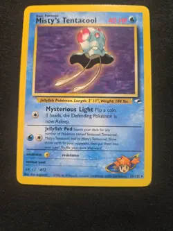 Pokemon Misty's Tentacool 32/132 Gym Heroes WOTC 2000 Unlimited Non-Holo Rare - Image 3