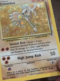 Hitmonlee 13/110 Legendary Collection 2002 Holo Rare WOTC Pokemon Card MP - Image 2