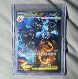 Pokemon Mega Charizard X ex Me02 Phantasmal Flames 125/094 Holo SIR English - Image 1