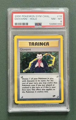 2000 POKEMON GYM CHALLENGE #18 GIOVANNI-HOLO PSA 8 - Image 1