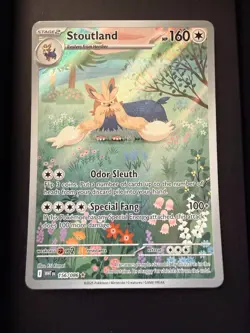 Pokemon Stoutland 156/086 White Flare Illustration Rare NM - Image 1