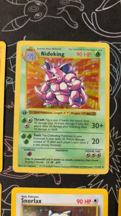 Vintage Pokemon Card Lot 1st Edition Shadowless Nidoking Zapdos Charizard - Image 4