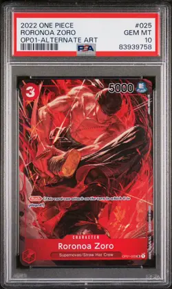 Roronoa Zoro OP01-025 PSA 10 Romance Dawn OP01 2022 One Piece Card - Image 1