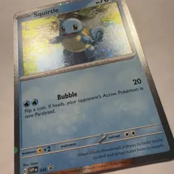 Scarlet and Violet 151- Pokemon- Squirtle 048- Holo Black Star Promo Card NM - Image 4