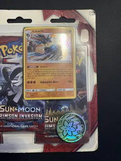 Pokemon Sun & Moon Crimson Invasion 3 Pack Blisters Lucario Triple Pack 2017 - Image 2