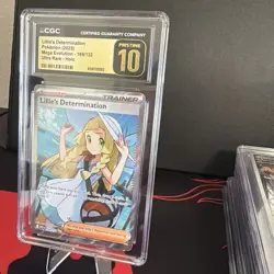 Lillie's Determination Ultra Rare 169/132 Mega Evolution Pokemon CGC PRISTINE 10 - Image 3