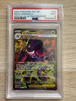 Mega Gengar ex SIR - Pokemon Ascended Heroes - 284/217 - PSA 9 MINT - Image 1