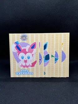 Eeveelution Lets Go Eevee Database Pokemon Cracked Ice Holo Set of 8 - Image 1