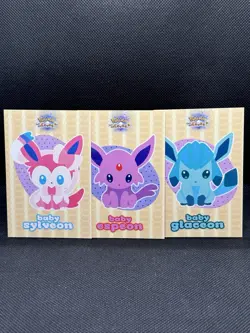 Eeveelution Lets Go Eevee Database Pokemon Cracked Ice Holo Set of 8 - Image 2