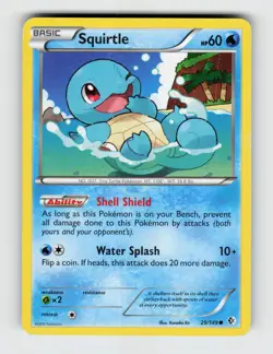 Squirtle 29/149 Common Boundaries Crossed Pokemon 2012 Moderately Played - Image 1