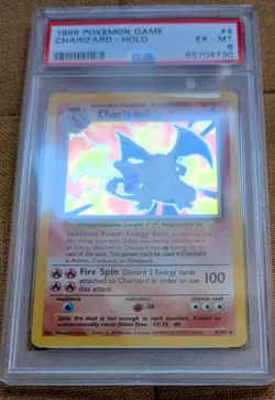 Charizard Base Set 4/102 PSA 6 Holo Pokemon Excellent - Mint - Image 3