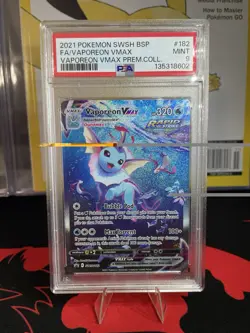 Pokemon TCG Vaporeon VMAX SWSH182 SWSH Promo Full Art Holo ENG PSA 9 - Image 1