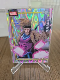 2026 Topps Chrome Marvel Gambit X-Men Raywave Refractor - Image 3