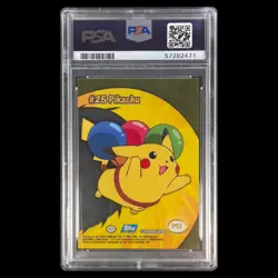 2000 Topps Pokemon TV Animation Clear Cards #PC1 Pikachu PSA 9 MINT - Image 2