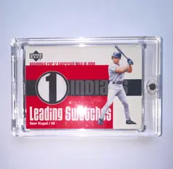 Upper Deck Leading Swatches Omar Vizquel 1999 Cleveland Indians Game Worn Jersey - Image 1