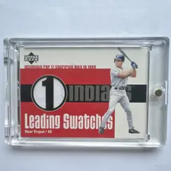 Upper Deck Leading Swatches Omar Vizquel 1999 Cleveland Indians Game Worn Jersey - Image 3