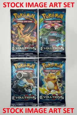 Pokemon XY Evolutions Unlimted Edition Booster Pack x4 Factory Sealed Art Set - Image 1