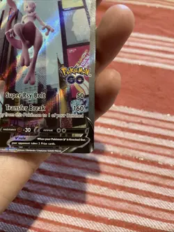 Pokemon TCG Mewtwo v Alt Art Full Art Holo Ultra Rare Card 072/078 Pokemon Go - Image 5