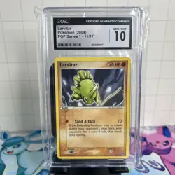 Pokemon Larvitar Pop Series 1 11/17 CGC Graded Gem Mint Card **Quick Ship** - Image 1