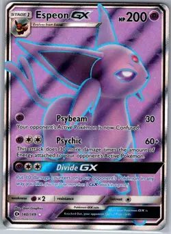 Espeon GX (Full Art) 140/149 SM Base Set - Pokemon Card - NM - Image 1