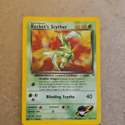 Pokemon Rocket's Scyther 13/132 Gym Heroes Holo Rare 60 HP Unlimited English - Image 1