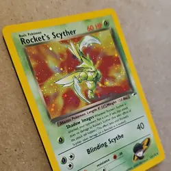 Pokemon Rocket's Scyther 13/132 Gym Heroes Holo Rare 60 HP Unlimited English - Image 2