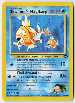 Pokemon Giovanni's Magikarp - 73/132 - Common Gym Challenge Unlimited LP - Image 1