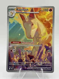 Rapidash 189/182 Illustration Rare Destined Rivals Pokemon Near Mint - Image 1