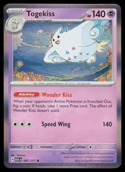 Togekiss R Ascended Heroes ASC 082/217 Pokemon NM 2026 - Image 1