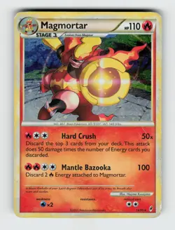 Magmortar 16/95 Holo Rare Call of Legends Pokemon 2011 Heavily Played - Image 1