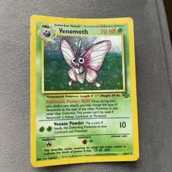 Venomoth 13/64 Jungle Set Holo Rare Pokemon Card - Image 1