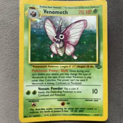 Venomoth 13/64 Jungle Set Holo Rare Pokemon Card - Image 2