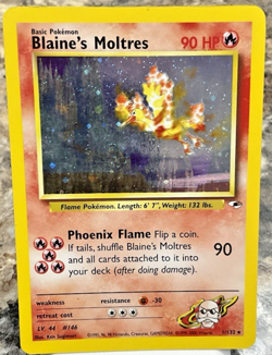 BLAINE’S MOLTRES 1/132 HOLO POKEMON GYM HEROES - Image 1