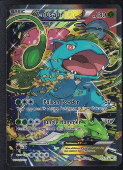Pokemon Venusaur EX XY 123 Black Star Promo Full Art Holo Card - Image 1