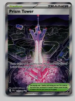 Prism Tower 111/086 Ultra Rare Chaos Rising Pokemon Holo Near Mint - Image 1