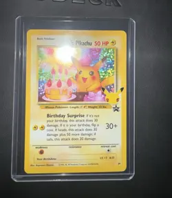 Birthday Pikachu Promo Holo 24 Pokemon TCG Card 50 HP English - Image 1