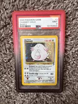 Pokemon Base Set 2 Chansey Holo Rare PSA 9 Mint, #3/130 - Image 1