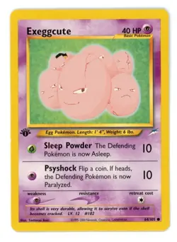Exeggcute 64/105 1st Edition Neo Destiny Pokemon Card - Image 1