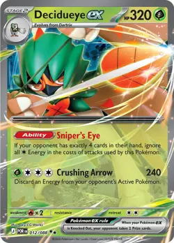 Decidueye ex 012/088 ME03: Perfect Order Double Rare Holo NM - Image 1