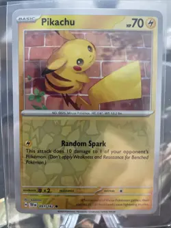 Pokemon Temporal Forces PIKACHU 051/162 Extremely RARE DOUBLE PRINT Error Card!! - Image 2