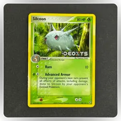 POKEMON SILCOON 46/107 REVERSE HOLO UNCOMMON DEOXYS STAMPED LP/NM - Image 1